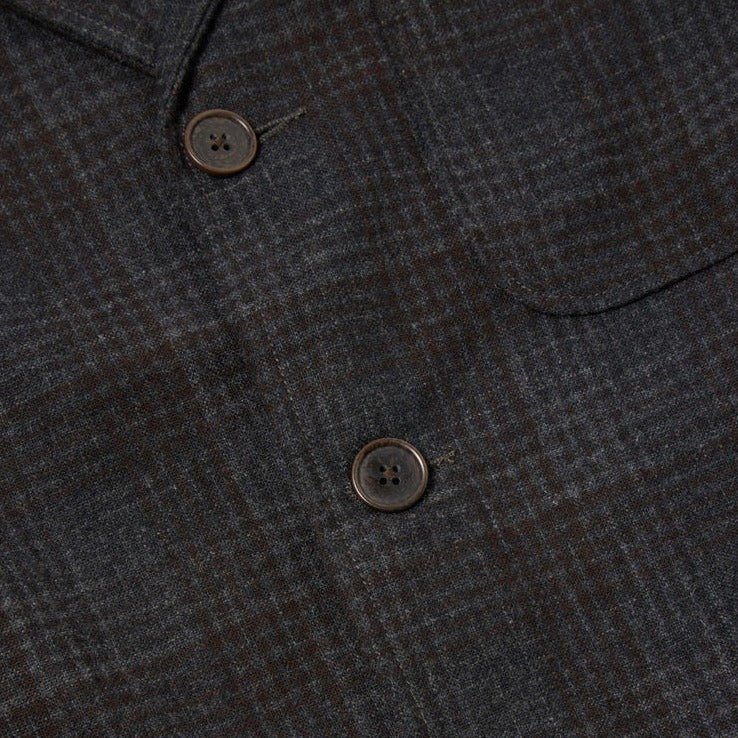 Universal Works Three Button Jacket Reuse Wool Blend Charcoal - Image 6
