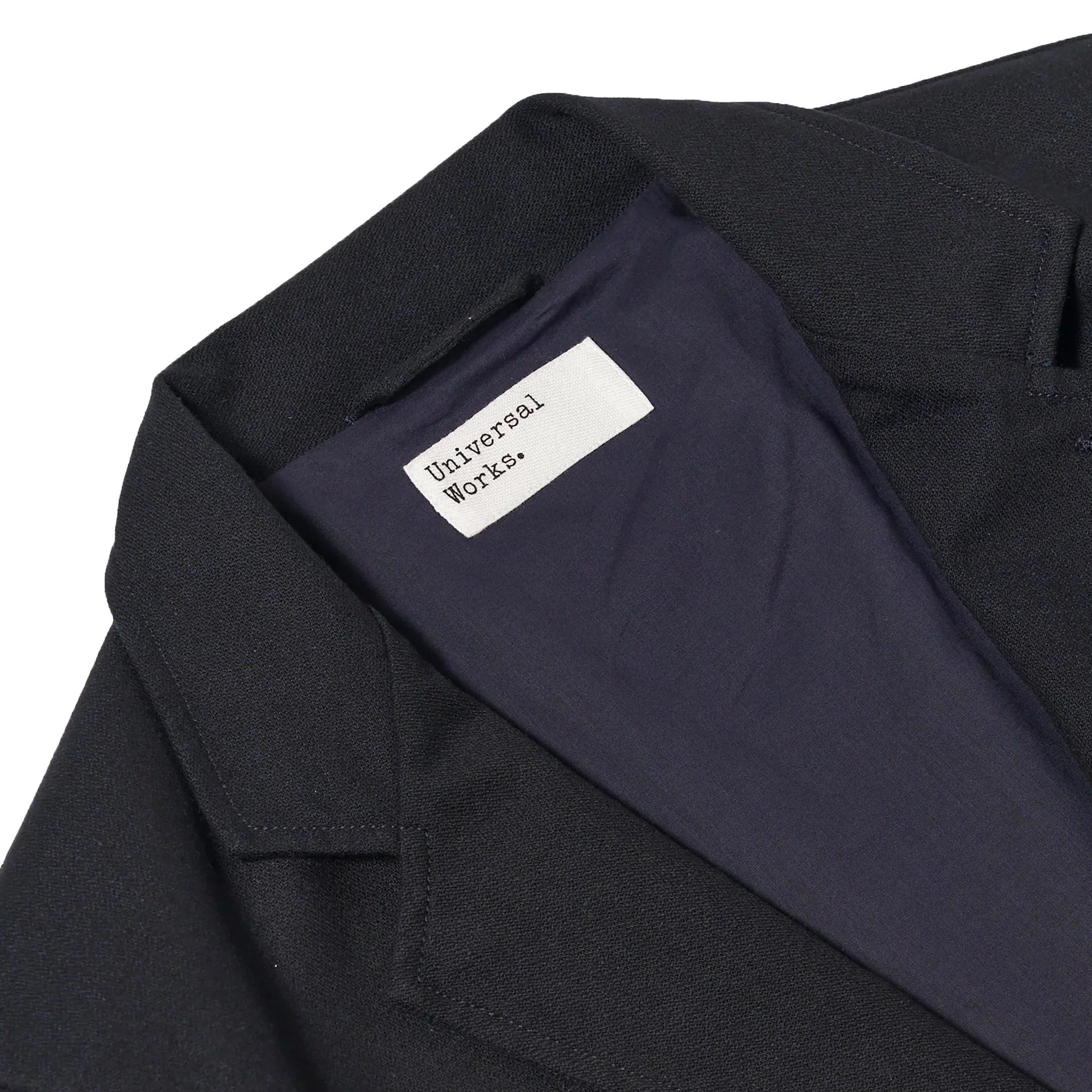 Universal Works Two Button Jacket Upcycled Tweed Dark Navy - Image 3
