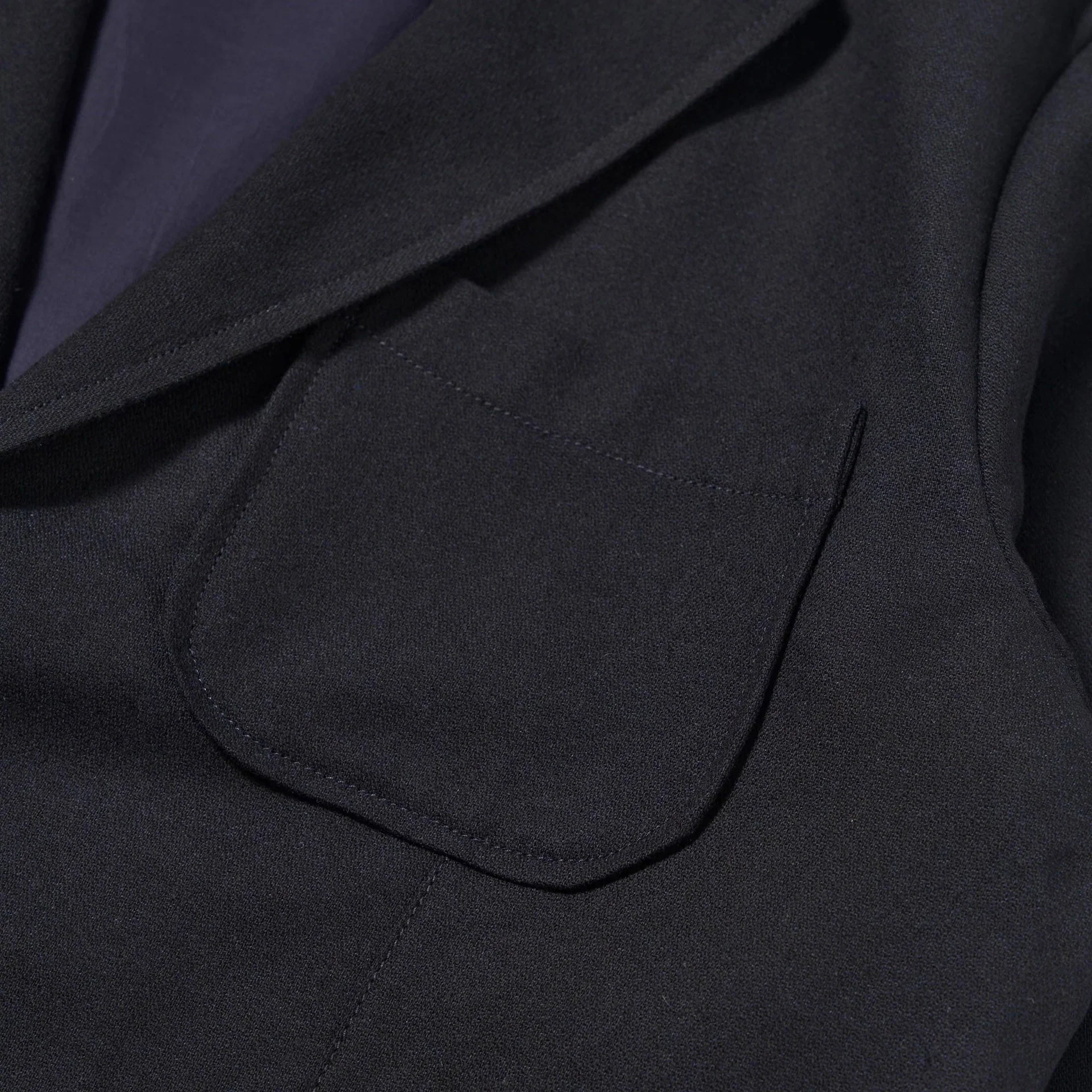 Universal Works Two Button Jacket Upcycled Tweed Dark Navy - Image 5