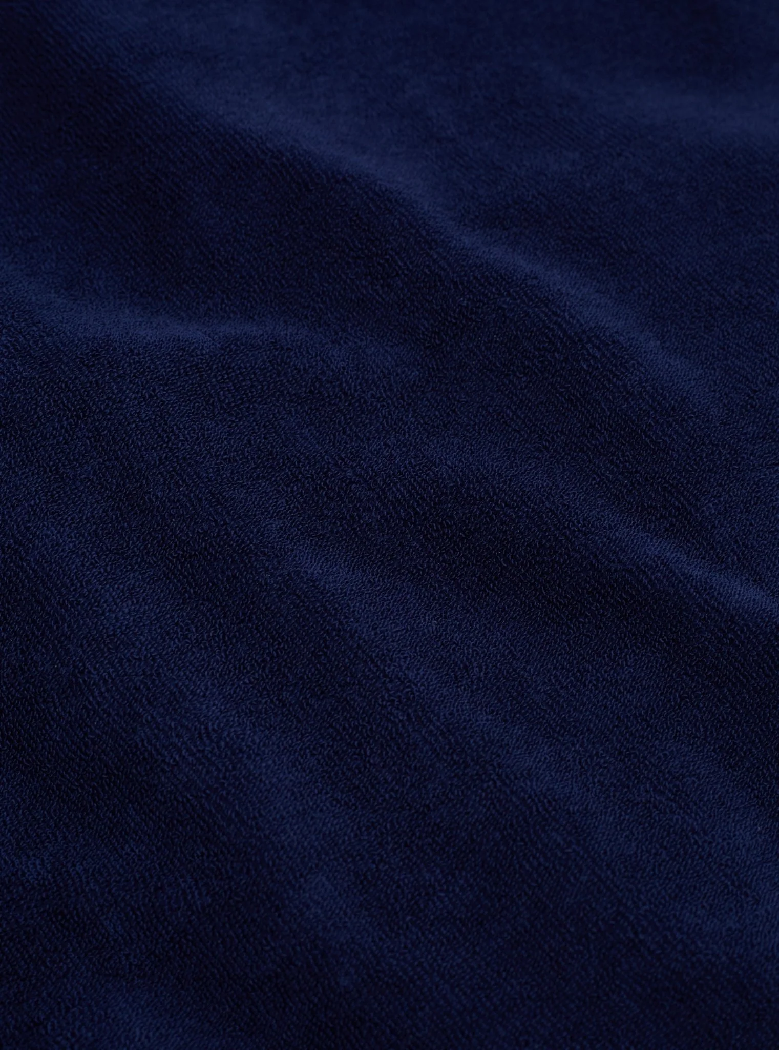 Universal Works Vacation Polo in Terry Fleece Ink Blue - Image 3