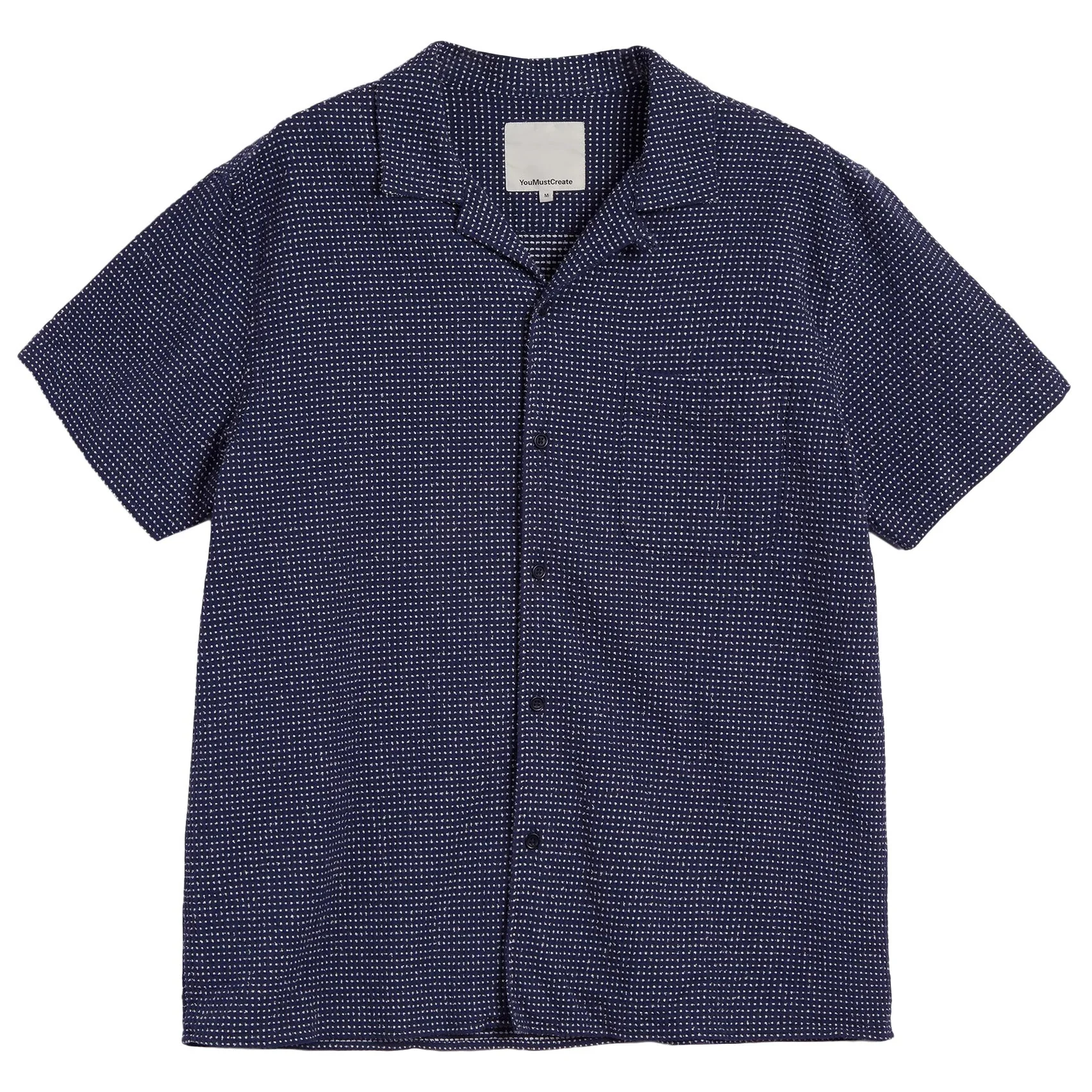YMC Malick Pinhead Shirt Blue / White