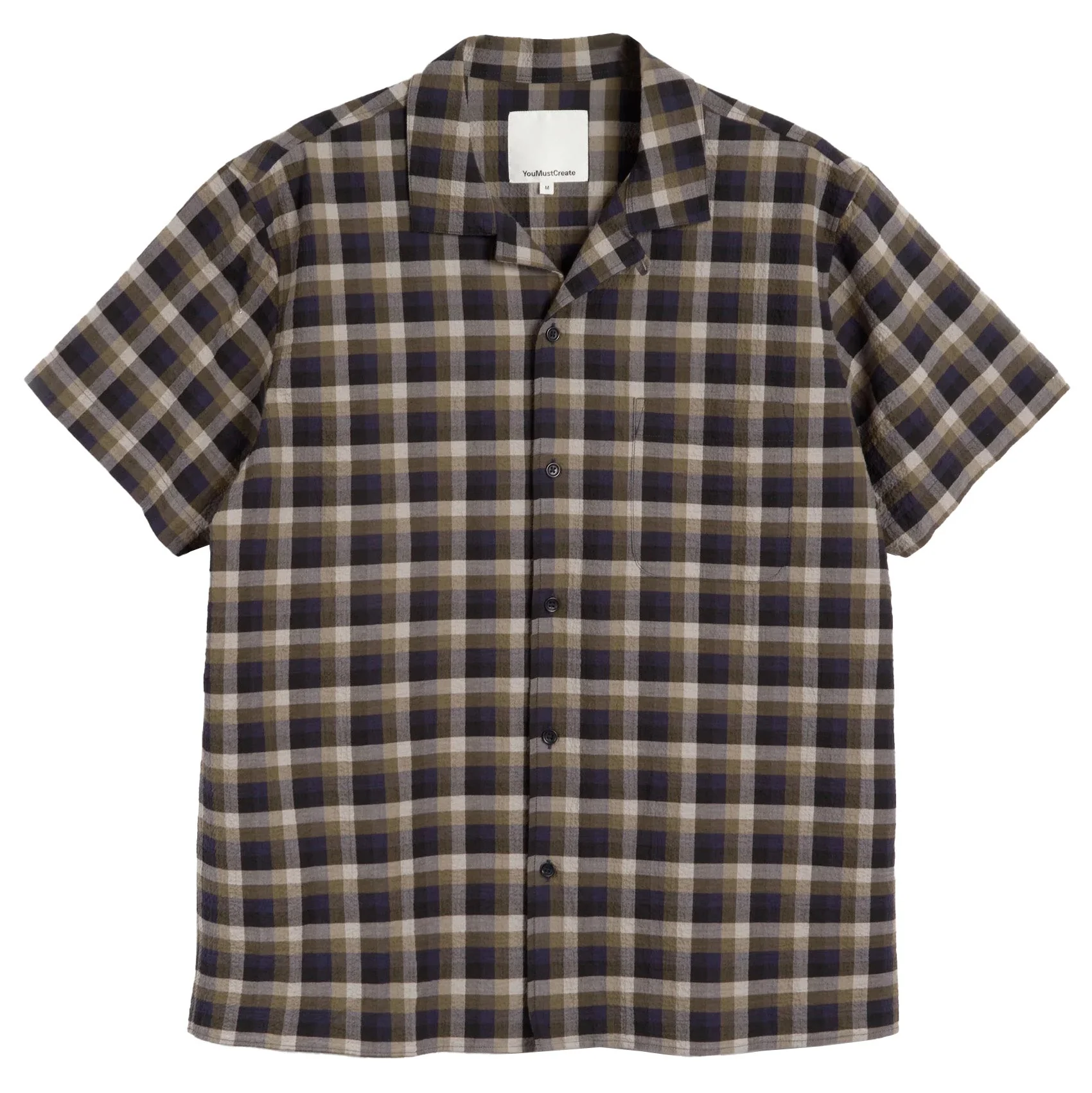 YMC Malick Seersucker Check Shirt Multi