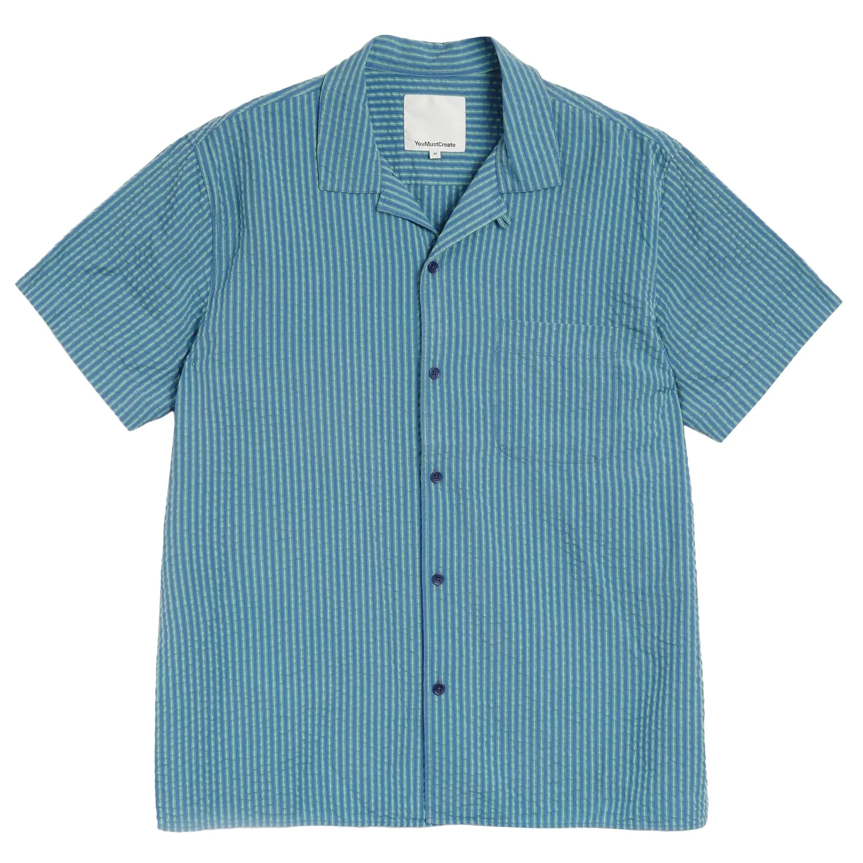 YMC Malick Stripe Shirt Blue / Green